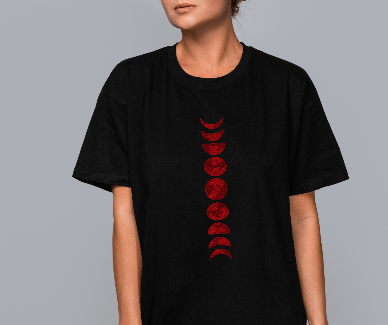 Red Moon Phase T-Shirt