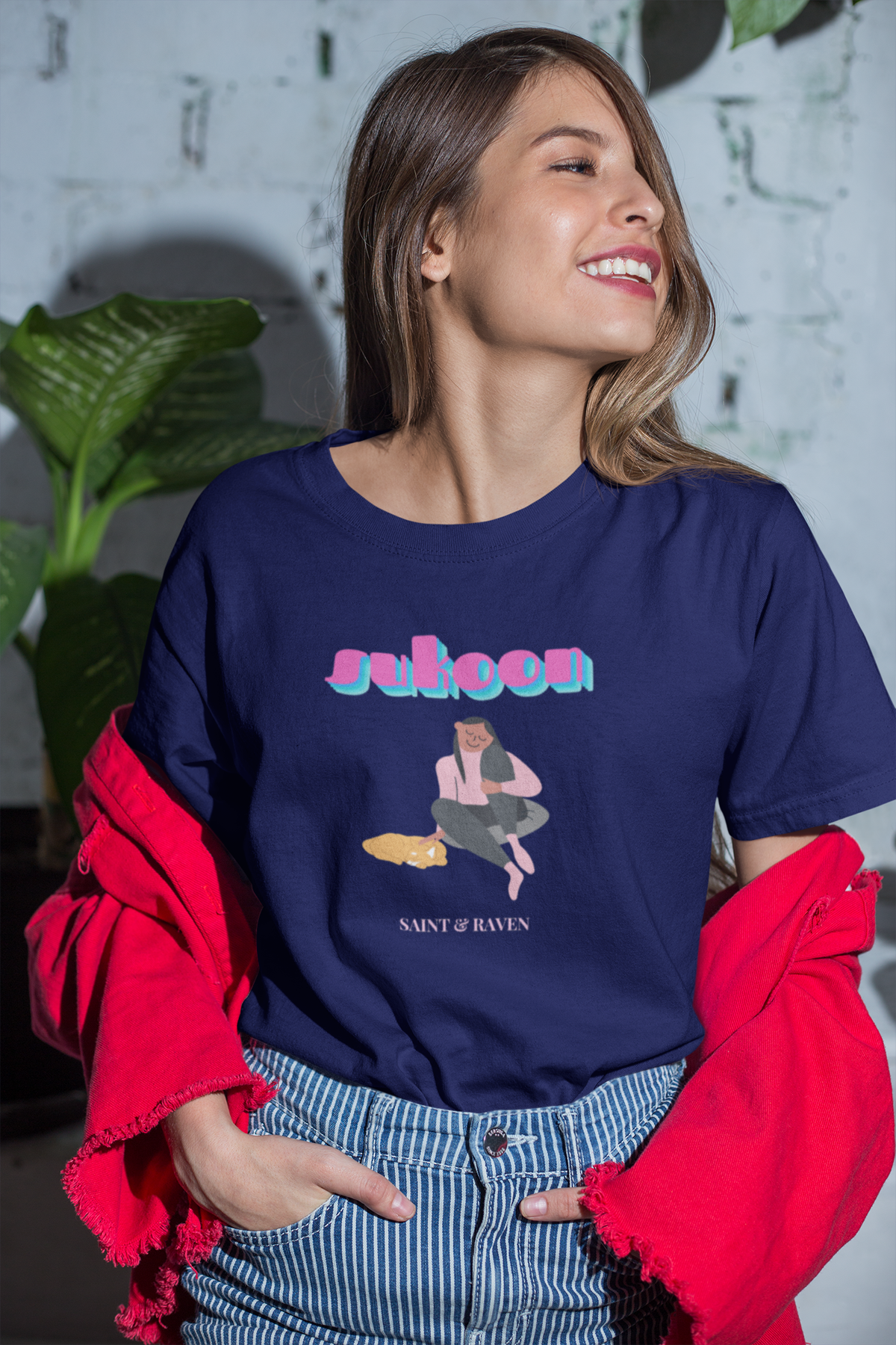 Girl and Cat Sukoon T-Shirt