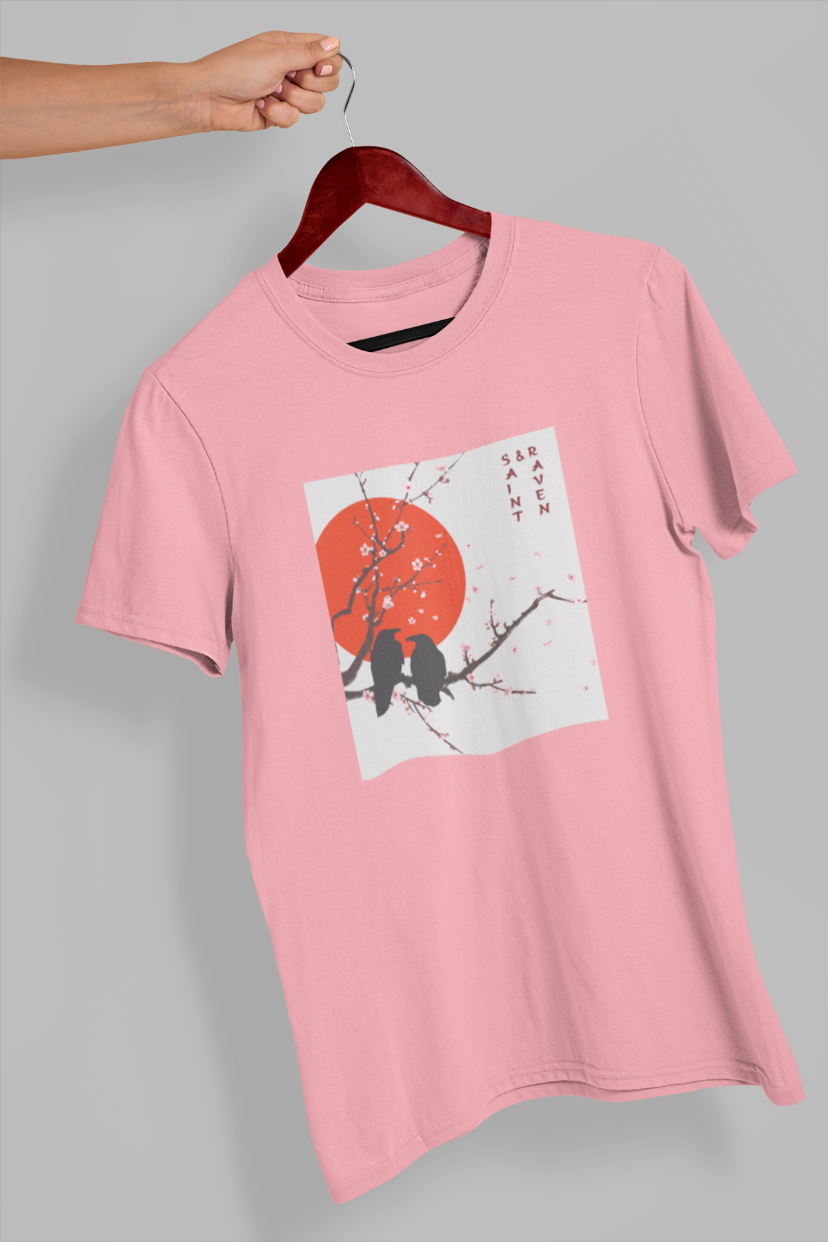 Cherry Blossom and Raven T-Shirt