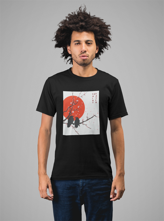 Cherry Blossom and Raven T-Shirt