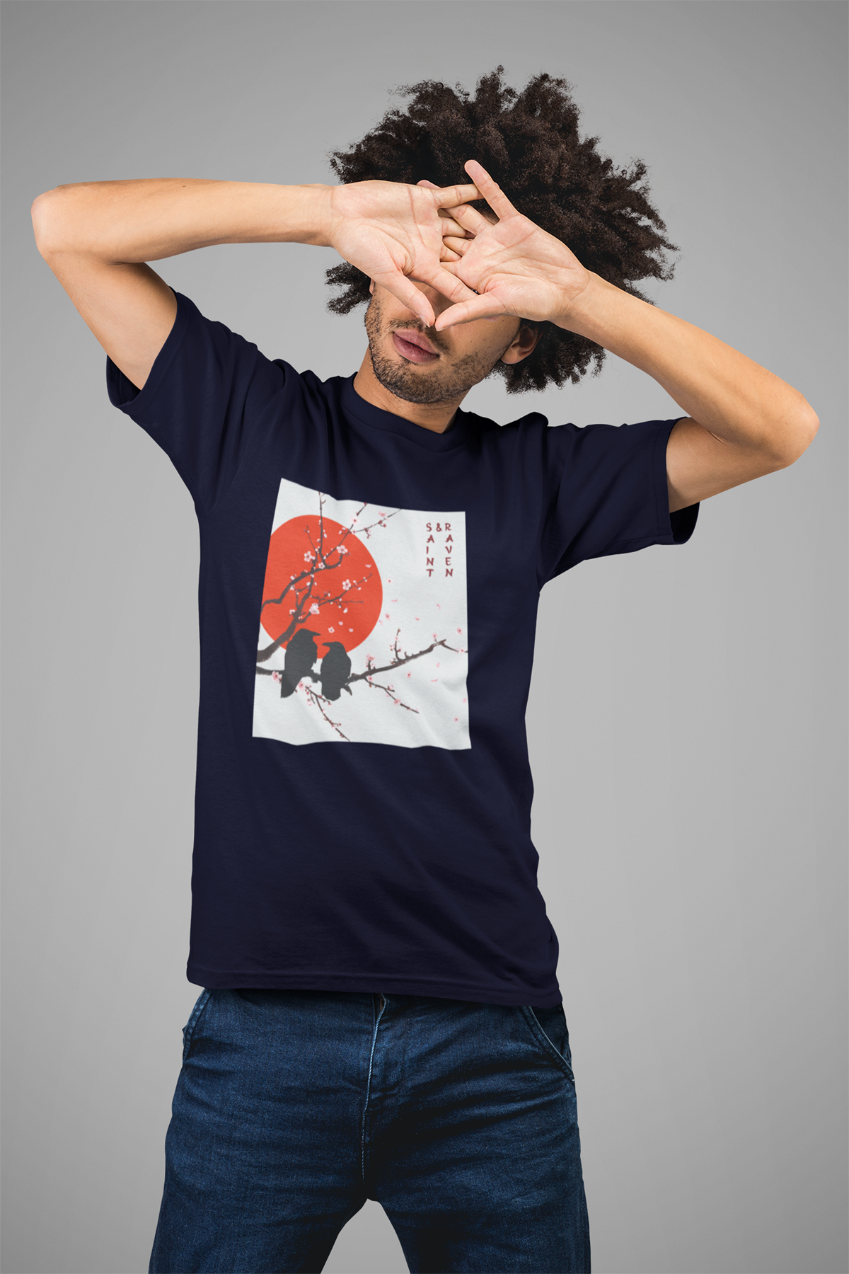 Cherry Blossom and Raven T-Shirt