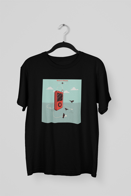 Music Pod Player and Raven T-Shirt